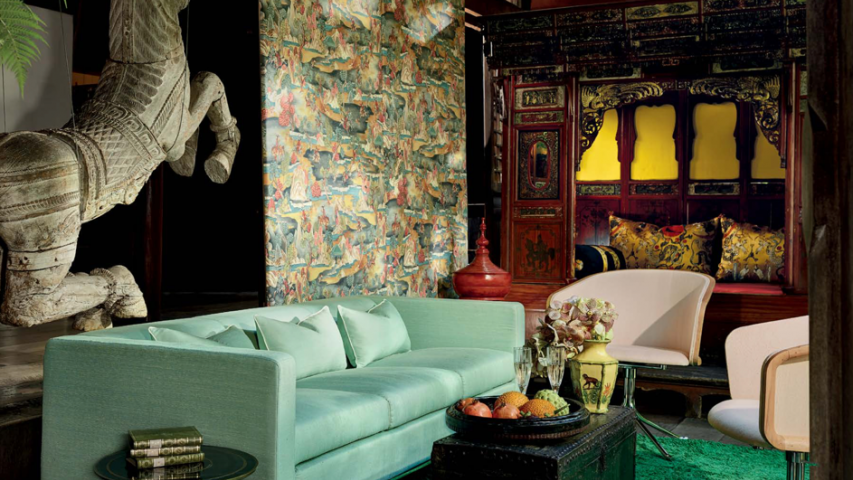 Jim Thompson buiten stoffen 