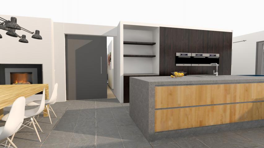 3D tekening keukenontwerp