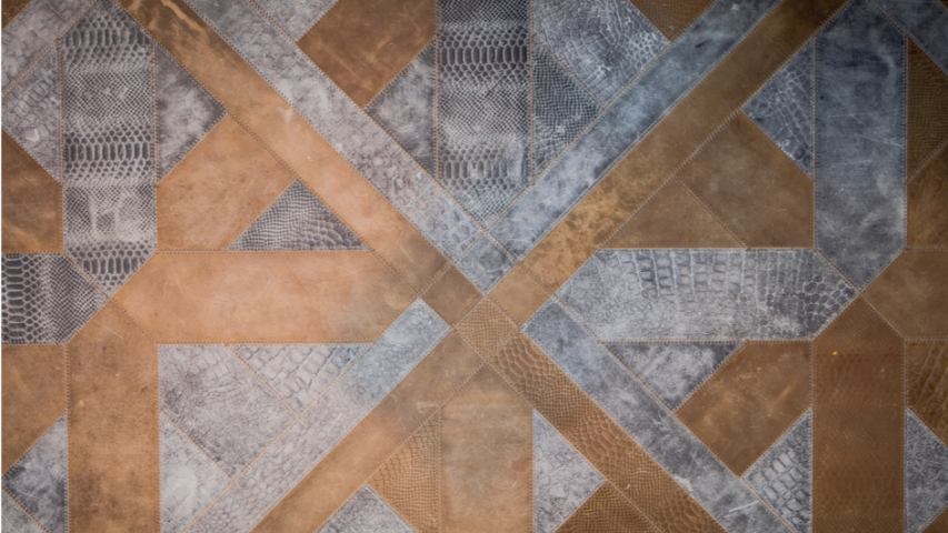 Vloerkleed Carpetlinq karpet op maat leer